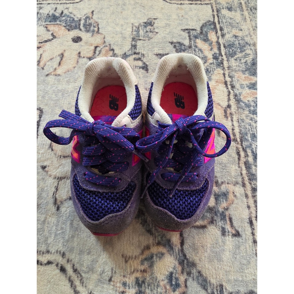 New Balance 574 Toddler Size 6 Orange Purple Lace Up Sneakers - Picture 2 of 6